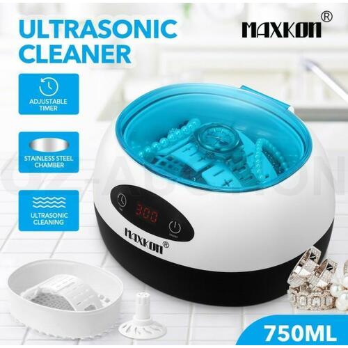 MAKXON 750ml Ultrasonic Jewellery Cleaner for Rings Necklaces Watches TIMER