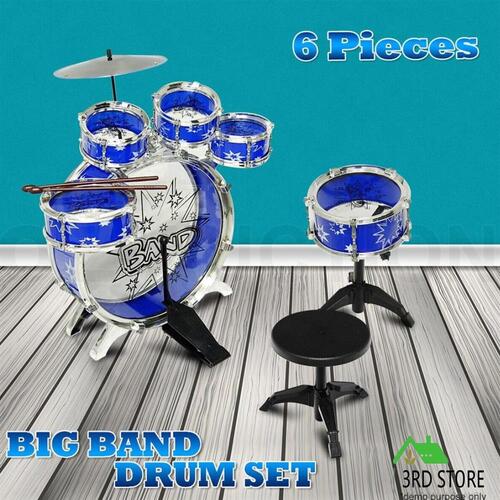 Kids Junior Drum Kit Music Set Children Mini Big Band Jazz Musical Play Toy