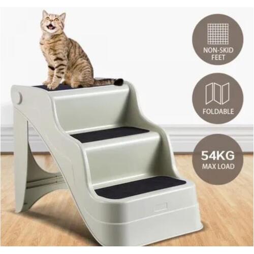 Foldable None Slip Pet Ramp Dog Ladder Stair For Bed Couch W/ 54Kg Max Load
