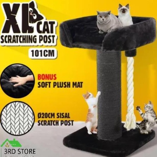 Cat Scratching Post Tower Tree Furniture Scratcher Climbing Frame w/ Rope 101CM