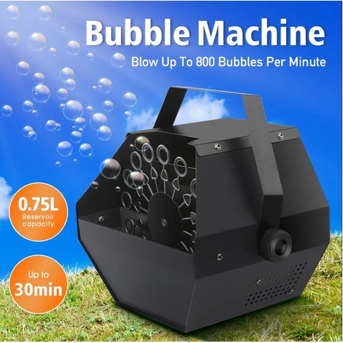 Portable Bubble Machine Electric Auto Bubbling Maker Party Supplies Birthday Dec