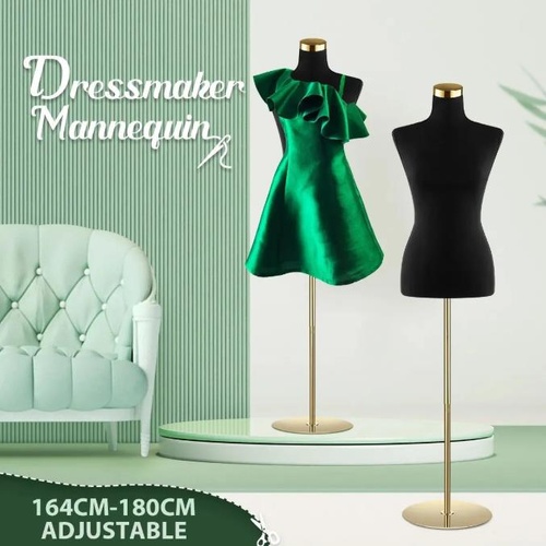Female Mannequin Model Torso Display Stand Manikin Dress Form 160-177CM Black