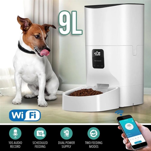 Petscene 9L Automatic Pet Feeder Wi-Fi Smart Cat Dog Feeder with Remote Control