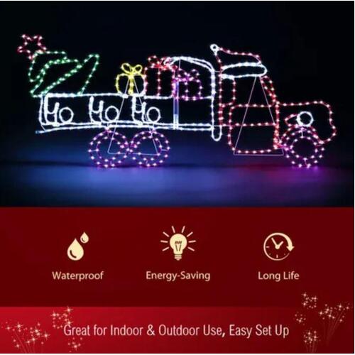 Christmas Gifts Cart Motif LED 22m Rope Light Fairy Home Outdoor Display Decorat