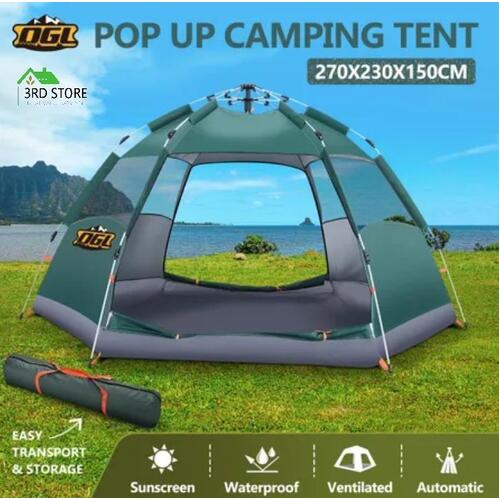 OGL 5 Person Instant Pop Up Tent Beach Camping Shelter Portable Sun Shade Hiking