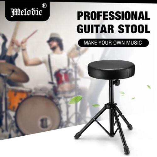 Melodic Drum Stool Throne Seat Chair Folding Padded Rotatable for Kids Adults
