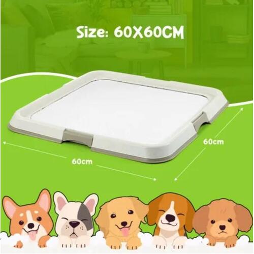 Pet Dog Pee Pad Holder Toilet Indoor Puppy Potty Training Tray Portable Trainer