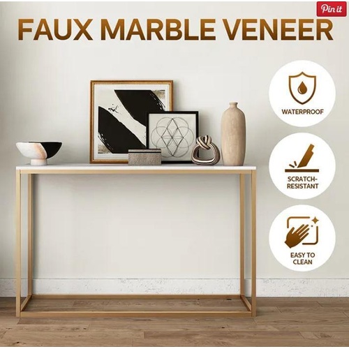 Hall End Console Table Sofa Entrance Plant Flower Stand TV Shelf Faux Marble