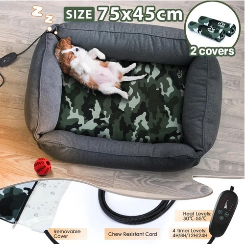 Heated Pet Bed Cat Dog Mat Electric Blanket Warming Pad Thermal Protection