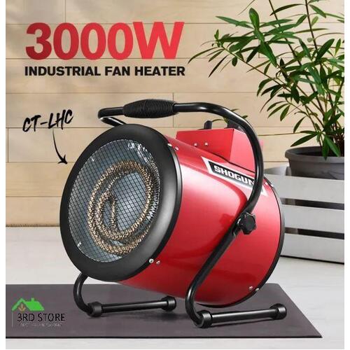 2in1 Electric Industrial Fan Heater 3000W Portable Hot Air Blower Carpet Dryer