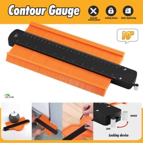 10 Inch Contour Gauge Profile Tool Duplicator Measuring with Metal Lock