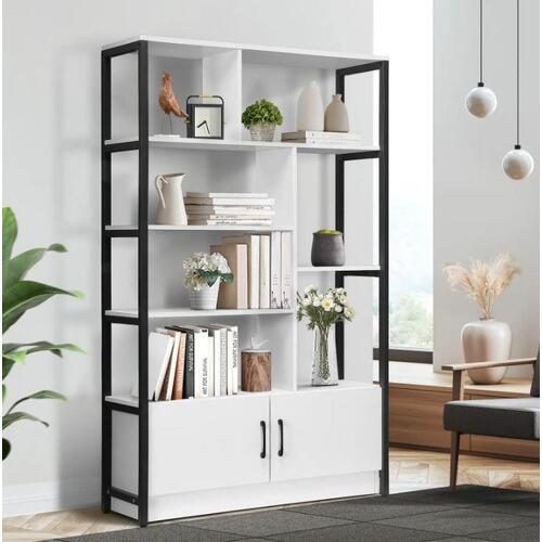 LUXSUITE 5 Tier Display Shelf Bookshelf Bookcase Storage Cabinet Shelving Unit
