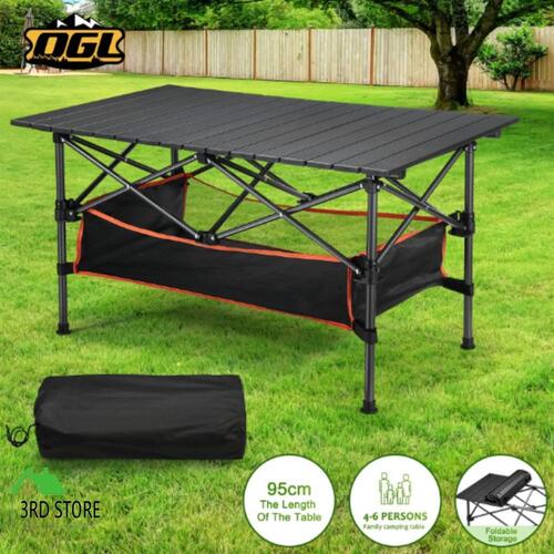 Folding Camping Table Portable Picnic Outdoor Foldable Desk Aluminium with Stora