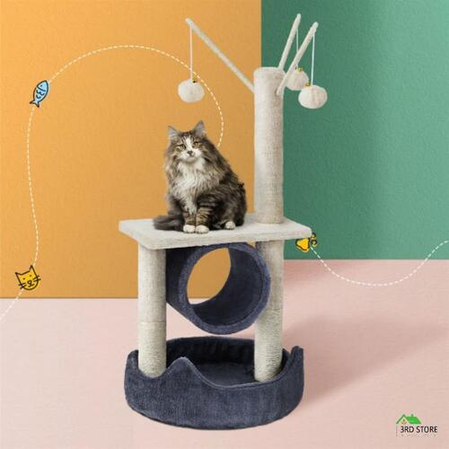i.Pet Cat Tree 76cm Scratching Post Tower Scratcher Condo House Hanging toys