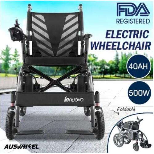 RETURNs Electric Wheelchair Foldable Power Mobility Motorized Chair Lightweight Portable