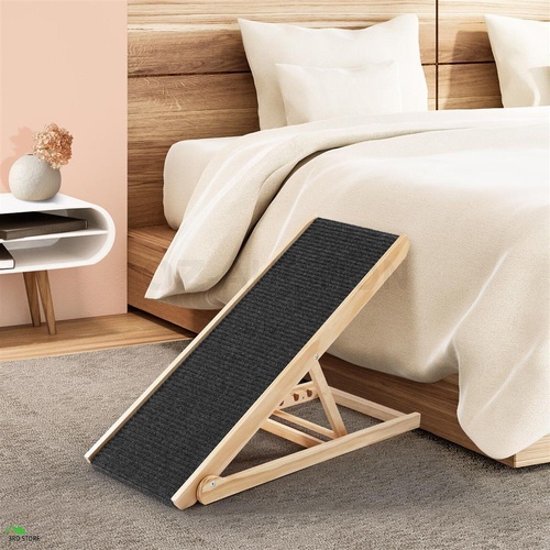 Petscene Dog Stairs Pet Ramp Puppy 4 Level Adjustable Ladder for Bed Car 100cm