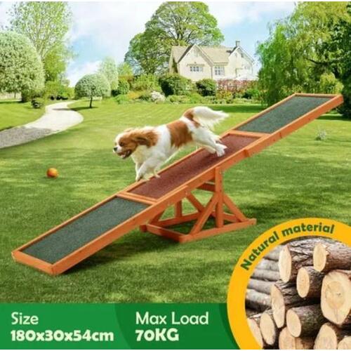 Petscene Pet Seesaw Dog Obedience Training Puppy Sports Agility Outdoor Play