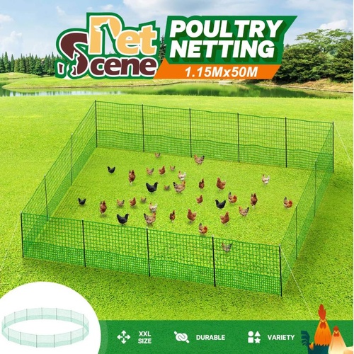 Chicken Fence Hen Poultry Coop Farm Runs Mesh Cage Net Habitat Safe House Pen