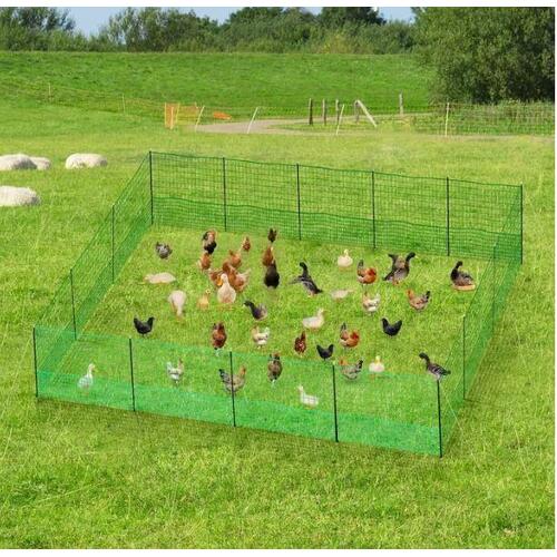Chicken Fence Hen Poultry Coop Farm Runs Mesh Cage Net Habitat Safe House Pen