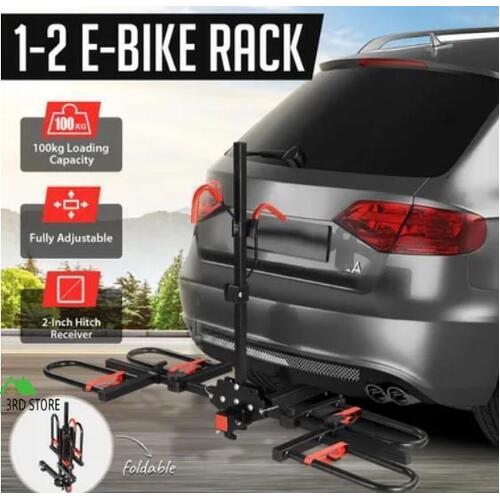 2 E Bike Rack Bicycle Carrier Hitch Rear Platform for Car SUV Foldable 2 Inch