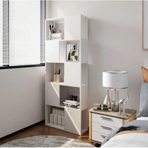 White Bookshelf Bookcase Shelving Unit Display Shelf Storage Rack Shelves Stand