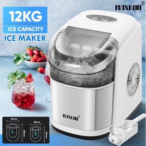 RETURNs Maxkon 12KG Ice Maker Bullet Shaped Cube Making Machine Countertop Commercial