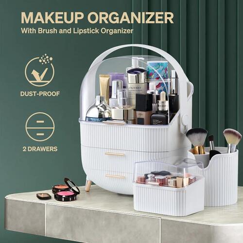 Makeup Storage Drawer Case Jewellery Box Stand Brush Holder Organiser Cosmetic