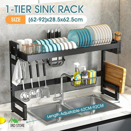 Dish Drying Rack Over Sink Plate Drainer Cutlery Utensil Chopping Board Holder