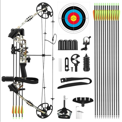 Compound Bow Arrow Set Archery Bow Hunting Target Shooting RH 20-70lbs Fishing