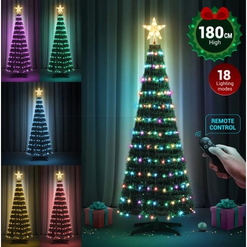 180cm Christmas Tree Light w/RGB LED Lights Xmas Decor Remote Home Outdoor