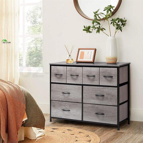 Dresser Wide Tall Chest of 8 Drawers Tallboy TV Stand Console Table Unit Bedroom