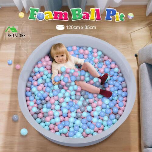 Kids Ocean Ball Pit Foam Pool Fence Padding Soft Baby Child Barrier Toy 120x35cm