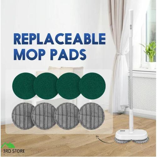 8PCS Spin Mop Replacement Pads Floor Cleaner Scourer Microfiber Mops Wash Mop