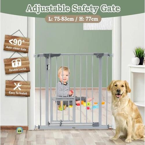 Dog Safety Gate Pet Barrier Kids Safe Fence Security Guard for Stairs Adjustable