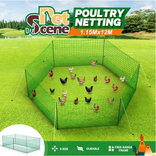 Chicken Run Pen Fence Duck Breeding Farm House Cage Poultry Mesh Netting Enclosu