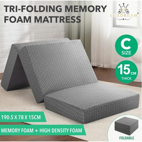 Folding Foam Mattress Trifold Sofa Bed Camping Floor Portable Sleeping Mat