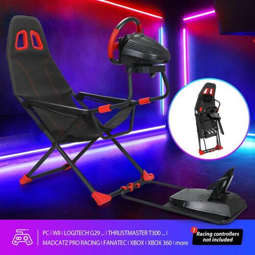 Racing Simulator Wheel Stand Sim Steering Gaming Foldable Adjustable Seat Cockpi