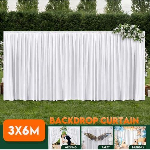 White Backdrop Curtain Silk Drape Background Party Wedding birthday Decoration