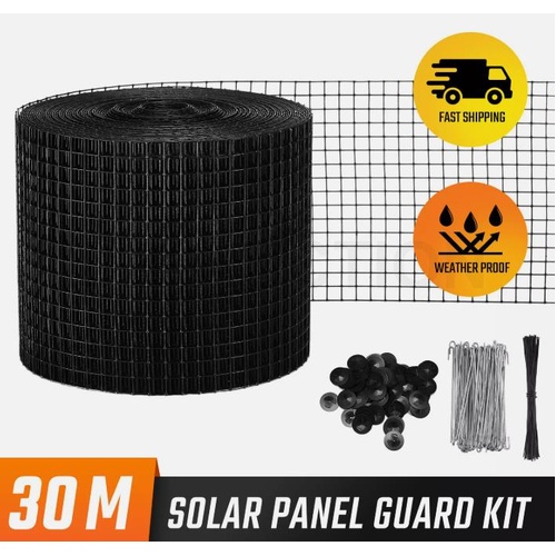 30M Solar Panel Bird Wire Mesh Roll Guard Kit Animals Proofing Fence Barrier