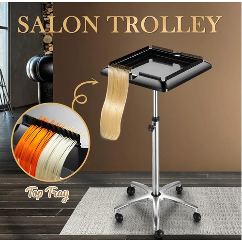 Hair Salon Trolley Hairdressing Storage Cart Beauty Tool Extension Colouring Tat