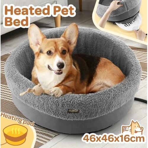 Heated Dog Cat Pet Bed Kitten Puppy Heater Washable Heating Calming Warmer Warmi