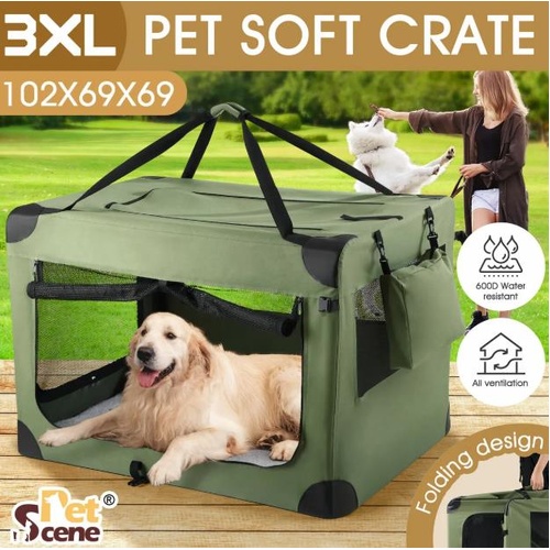 Soft Dog Crate Kennel Pet Cage Cat Travel Carry Bag Extra Large Puppy Carrier Fo