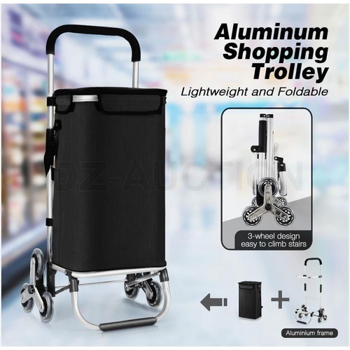 Foldable Shopping Cart Trolley Wheeled Storage Trolly Bag Grocery Market Utility