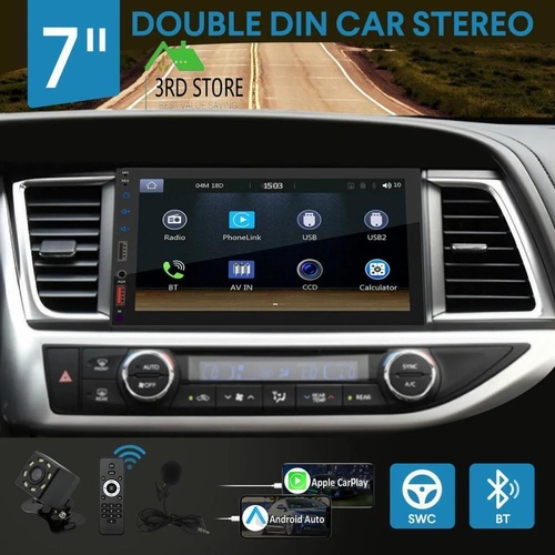 7" Car Stereo Radio Double Din Head Unit Apple Carplay Android Auto System 1080P