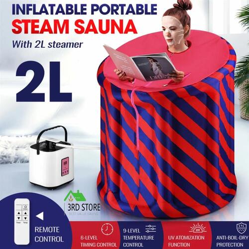 Portable Steam Sauna Home Spa Inflatable Full Body Steamer Bath Tent Personal Pr