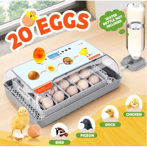 20 Eggs Incubator Automatic Hatching Chicken Chick Quail Duck Hatcher Machine Di