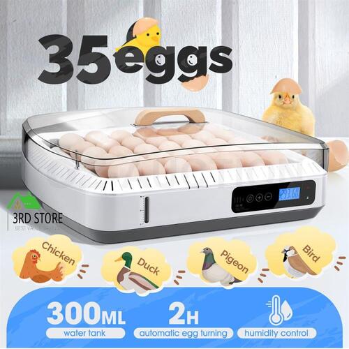 35 Eggs Incubator Automatic Hatcher Chicken Duck Quail Hatching Roller Humidity