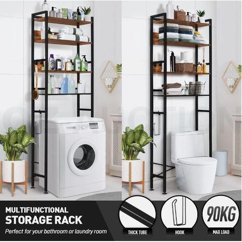 4 Tier Bathroom Shelf Rack Over Toilet Washing Machine Laundry Towel Organiser S