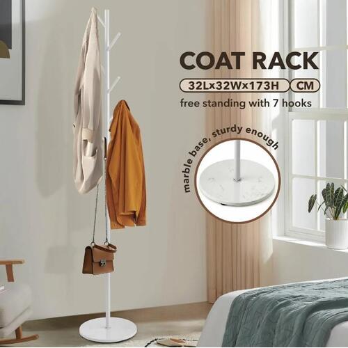 Coat Stand Garment Rack Hall Storage Shelf Hook Hanger Hat Holder Closet Organiz