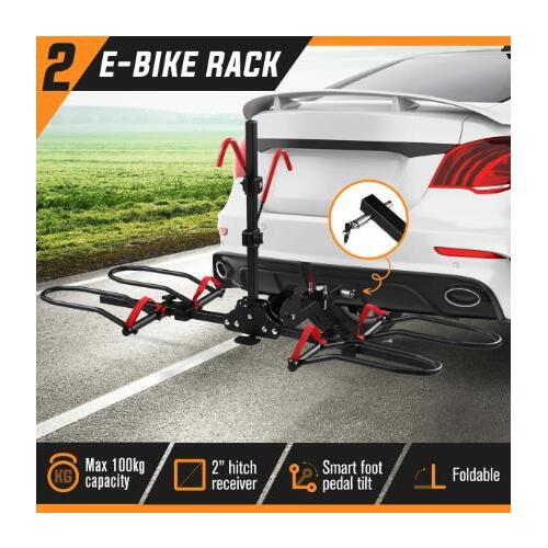 2 Ebike Rack for Car Mountain Bicycle Carrier Stand Rear Mount Storage Platform